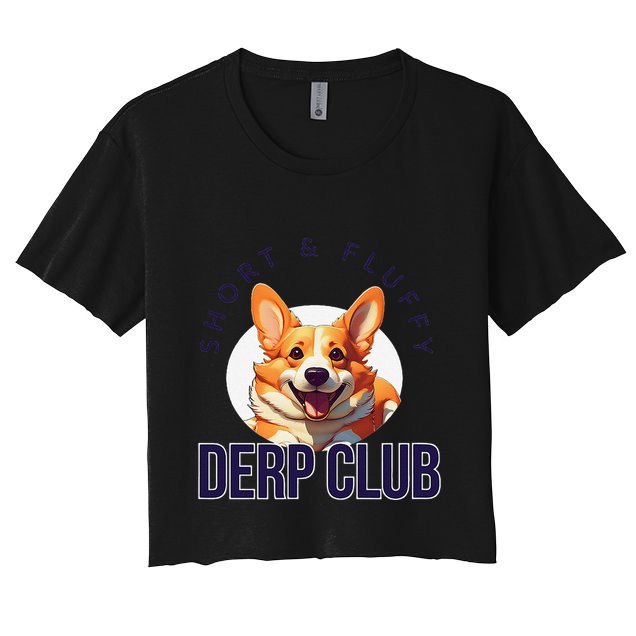 Short & Fluffy Derp Club For Corgis Crop Top