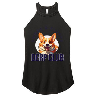 Short & Fluffy Derp Club For Corgis Women's Perfect Tri Rocker Tank