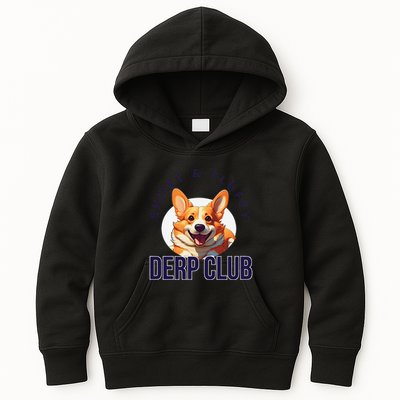 Short & Fluffy Derp Club For Corgis Kids Hoodie