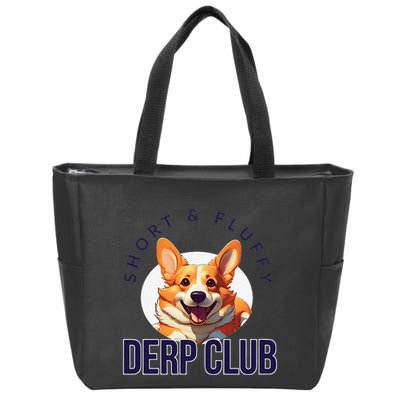 Short & Fluffy Derp Club For Corgis Zip Tote Bag