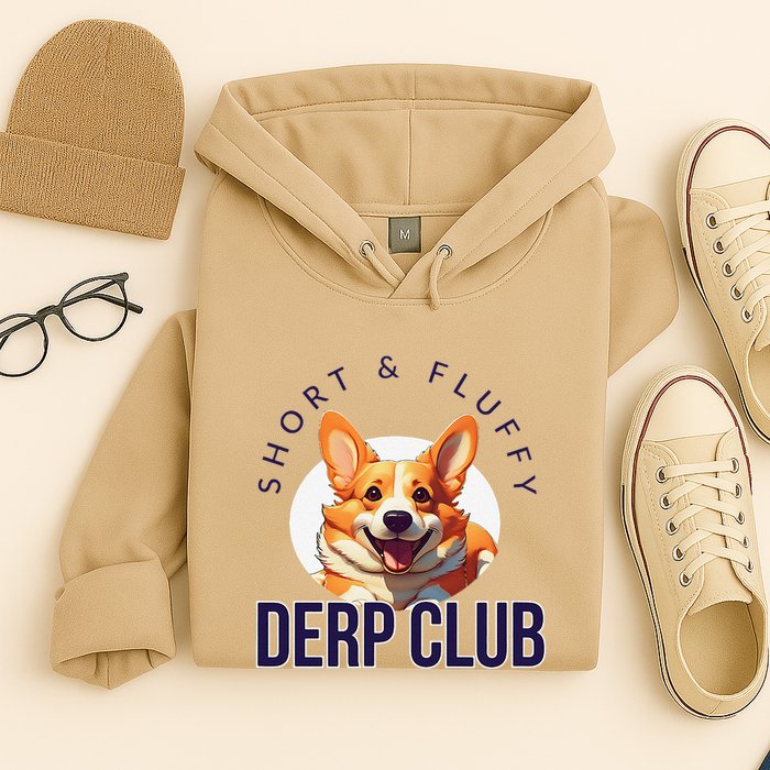 Short & Fluffy Derp Club For Corgis Hoodie