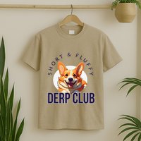 Short & Fluffy Derp Club For Corgis T-Shirt