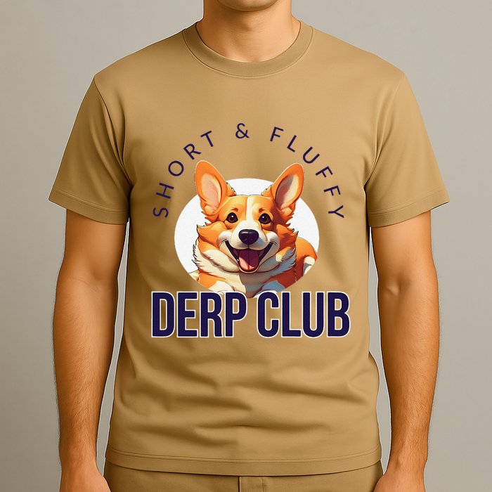 Short & Fluffy Derp Club For Corgis T-Shirt