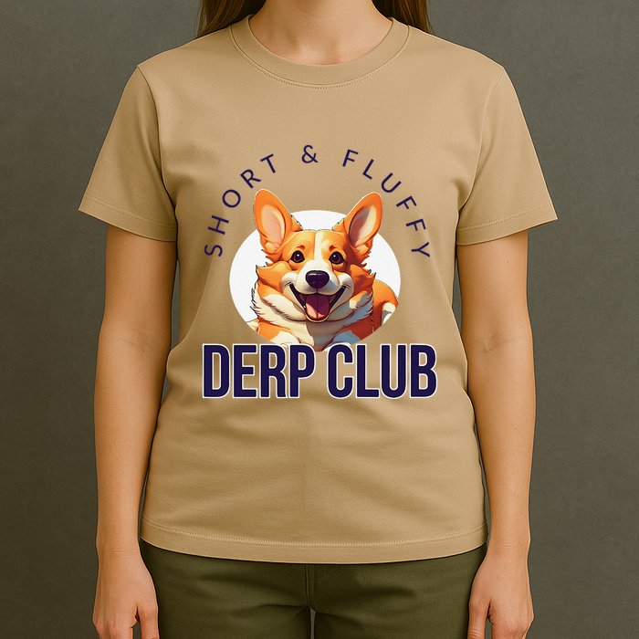 Short & Fluffy Derp Club For Corgis T-Shirt