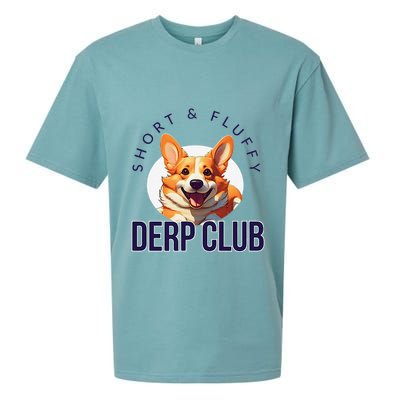 Short & Fluffy Derp Club For Corgis Sueded Cloud Jersey T-Shirt