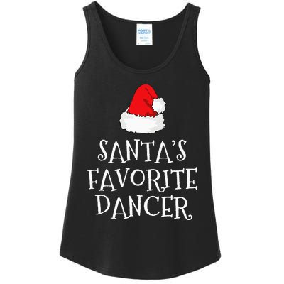 SantaS Favorite Dancer Christmas Hat Funny Dancing Dance Ladies Essential Tank