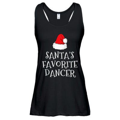 SantaS Favorite Dancer Christmas Hat Funny Dancing Dance Ladies Essential Flowy Tank