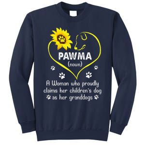 Sunflower Funny Dog Lover Pawma Mothers Day Sweatshirt