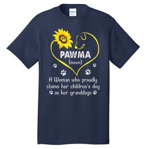 Sunflower Funny Dog Lover Pawma Mothers Day Tall T-Shirt