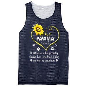 Sunflower Funny Dog Lover Pawma Mothers Day Mesh Reversible Basketball Jersey Tank