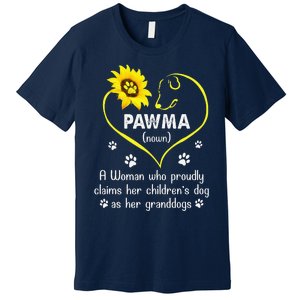 Sunflower Funny Dog Lover Pawma Mothers Day Premium T-Shirt