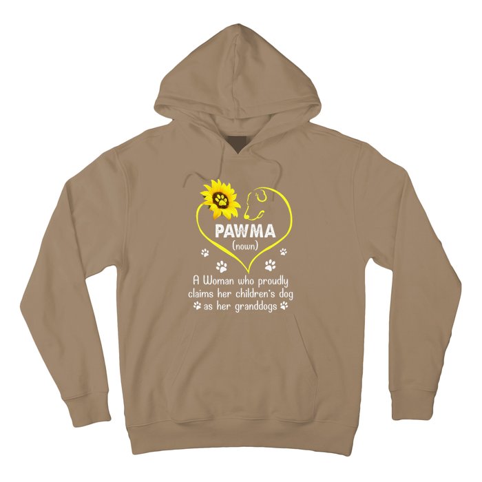 Sunflower Funny Dog Lover Pawma Mothers Day Hoodie