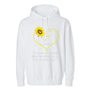 Sunflower Funny Dog Lover Pawma Mothers Day Garment-Dyed Fleece Hoodie