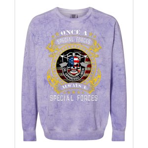 Special Forces De Oppresso Liber Green Beret Skull Colorblast Crewneck Sweatshirt