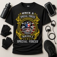Special Forces De Oppresso Liber Green Beret Skull Cooling Performance Crew T-Shirt