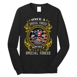 Special Forces De Oppresso Liber Green Beret Skull Long Sleeve Shirt