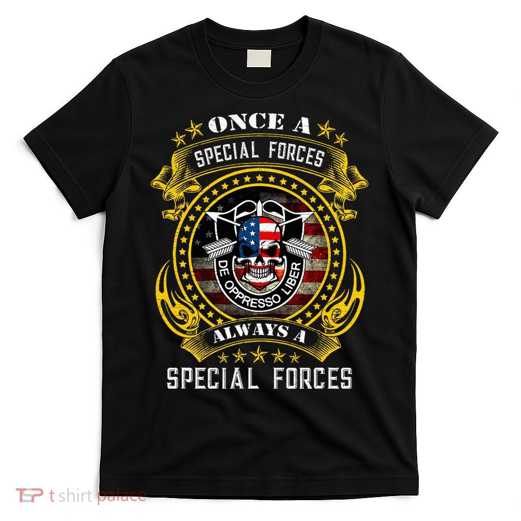 Special Forces De Oppresso Liber Green Beret Skull T-Shirt