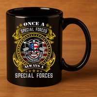 Special Forces De Oppresso Liber Green Beret Skull 11oz C Handle Ceramic Mug