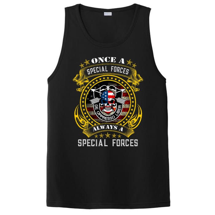 Special Forces De Oppresso Liber Green Beret Skull PosiCharge Competitor Tank