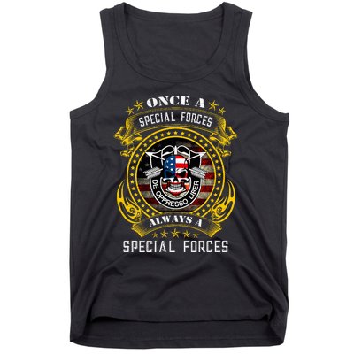 Special Forces De Oppresso Liber Green Beret Skull Tank Top