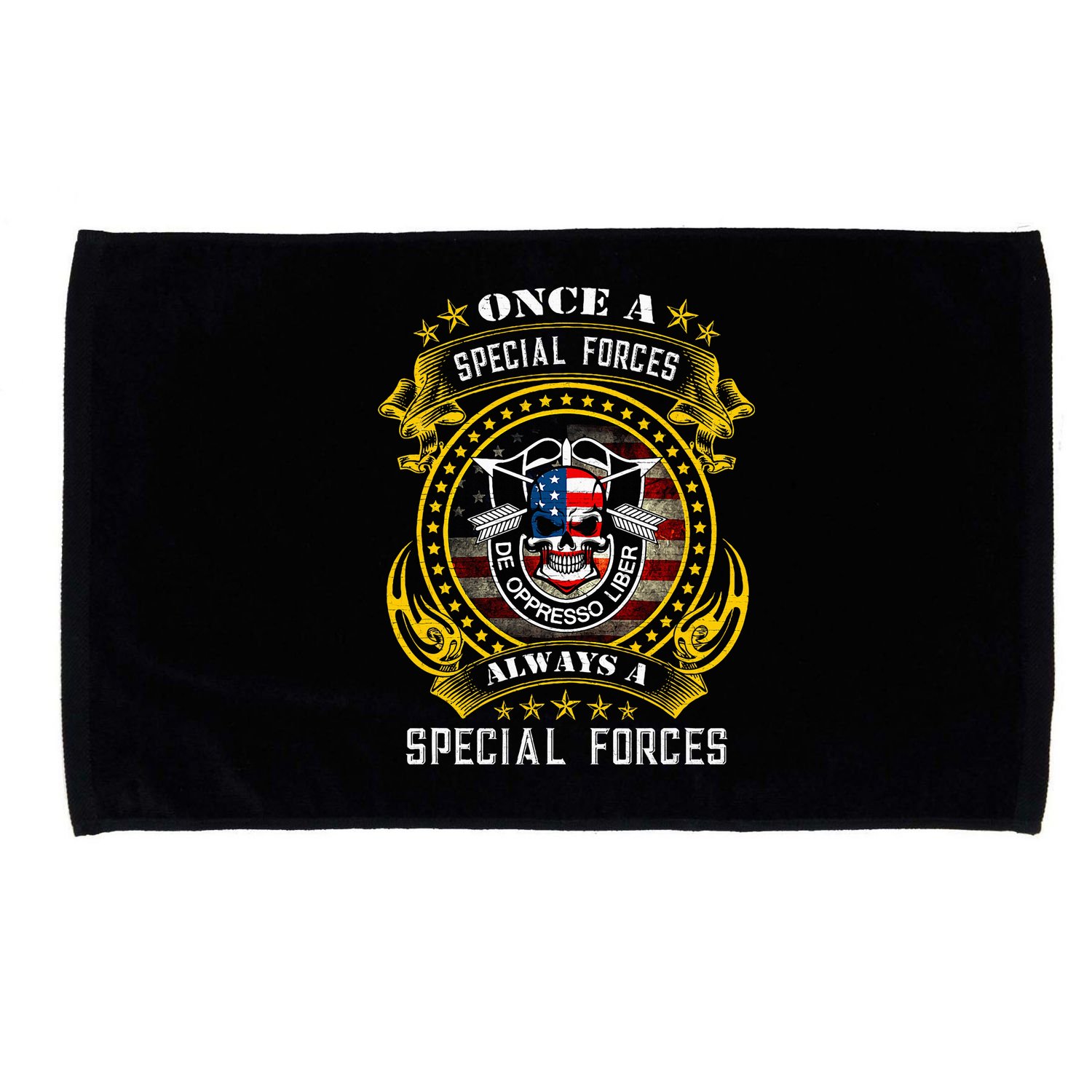 Special Forces De Oppresso Liber Green Beret Skull Microfiber Hand Towel