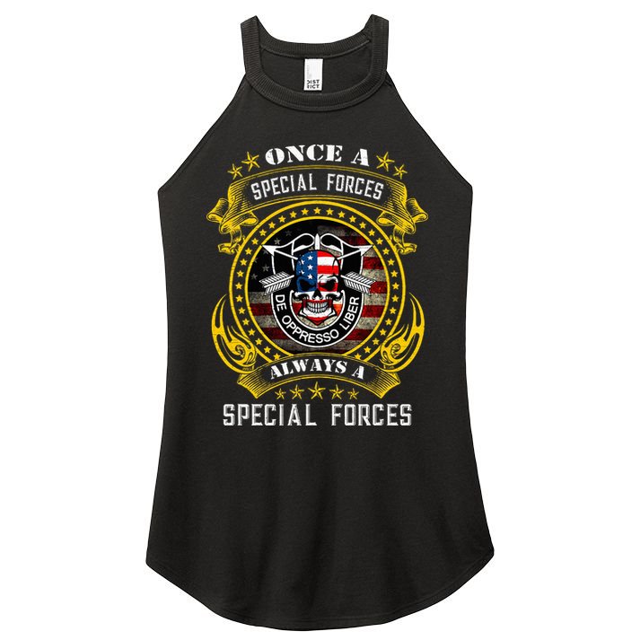 Special Forces De Oppresso Liber Green Beret Skull Women's Perfect Tri Rocker Tank