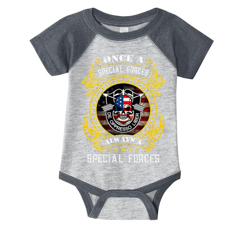 Special Forces De Oppresso Liber Green Beret Skull Infant Baby Jersey Bodysuit