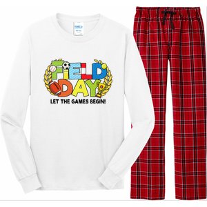 School Field Day Teacher Let The Games Begin Field Day 2022 Long Sleeve Pajama Set