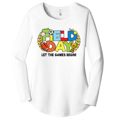 School Field Day Teacher Let The Games Begin Field Day 2022 Women's Perfect Tri Tunic Long Sleeve Shirt