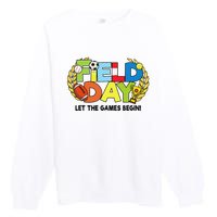 School Field Day Teacher Let The Games Begin Field Day 2022 Premium Crewneck Sweatshirt