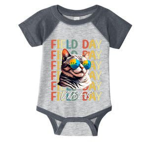 School Field Day Vibes Summer 2024 Cat Teachers Infant Baby Jersey Bodysuit