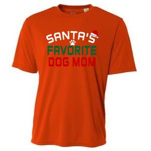 SantaS Favorite Dog Mom Christmas Funny Pets Gift Cooling Performance Crew T-Shirt