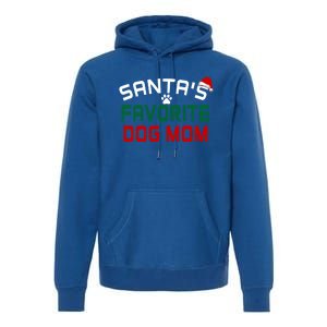 SantaS Favorite Dog Mom Christmas Funny Pets Gift Premium Hoodie