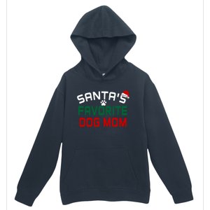 SantaS Favorite Dog Mom Christmas Funny Pets Gift Urban Pullover Hoodie