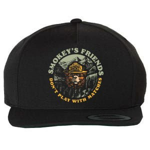 Smokeys Friends Dont Play With Matches Wool Snapback Cap