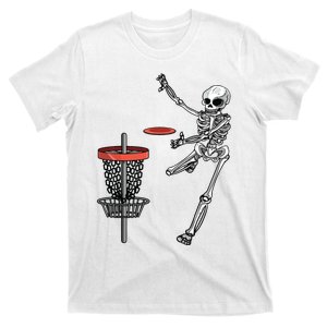 Skeleton Flying Disc Golf Halloween Frisbee Easy Diy Costume T-Shirt