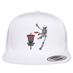 Skeleton Flying Disc Golf Halloween Frisbee Easy Diy Costume Flat Bill Trucker Hat