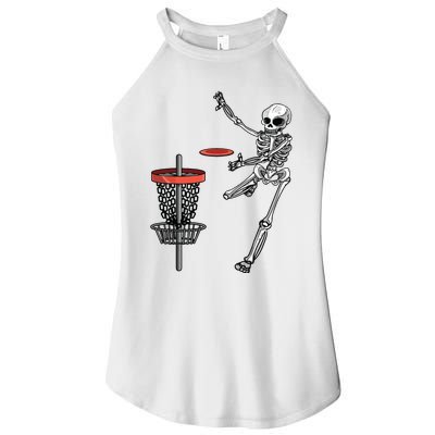 Skeleton Flying Disc Golf Halloween Frisbee Easy Diy Costume Women’s Perfect Tri Rocker Tank