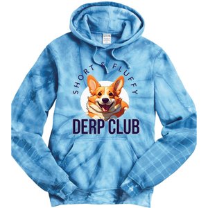 Short & Fluffy Derp Club For Corgis Tie Dye Hoodie