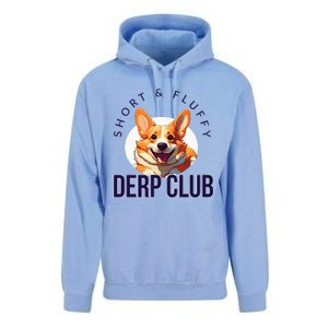 Short & Fluffy Derp Club For Corgis Unisex Surf Hoodie