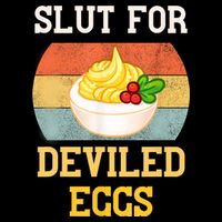 Slut For Deviled Eggs Flat Bill Trucker Hat