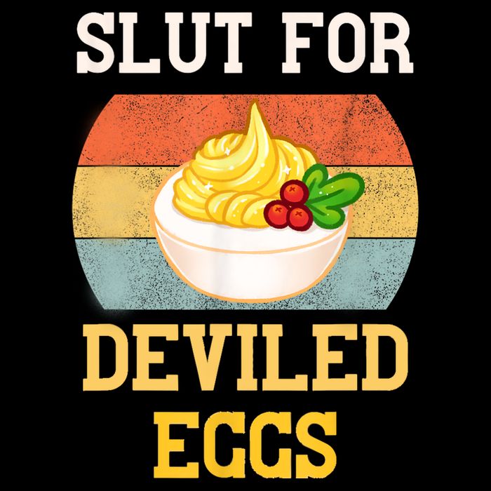 Slut For Deviled Eggs Flat Bill Trucker Hat