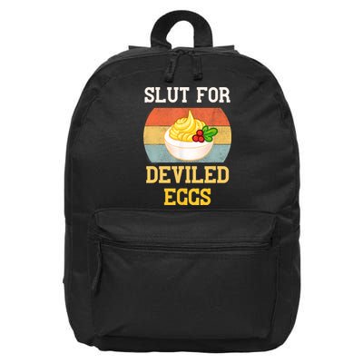 Slut For Deviled Eggs 16 in Basic Backpack