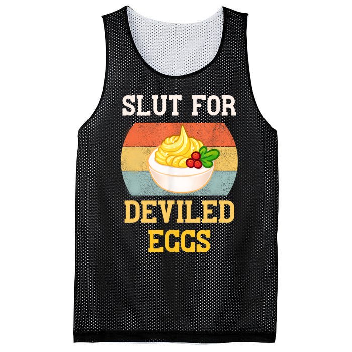 Slut For Deviled Eggs Mesh Reversible Basketball Jersey Tank