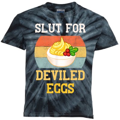 Slut For Deviled Eggs Kids Tie-Dye T-Shirt