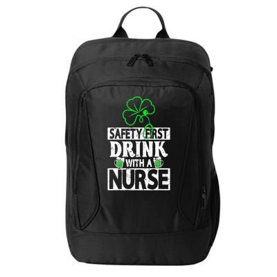 Safety First Drink With A Nurse Vintage City Backpack