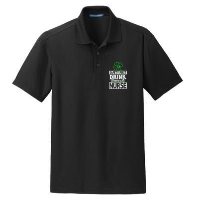 Safety First Drink With A Nurse Vintage Dry Zone Grid Polo