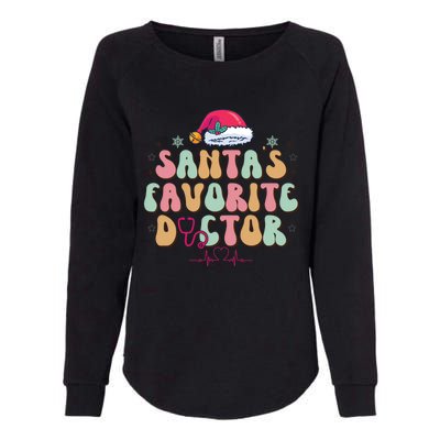 Santas Favorite Doctor Christmas Festive Holiday Gift Womens California Wash Sweatshirt