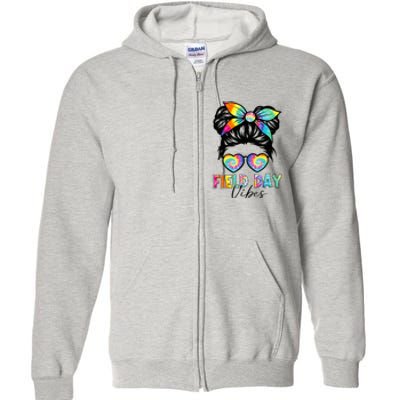 School Field Day Fun Tie Dye Field Day 2023 Full Zip Hoodie