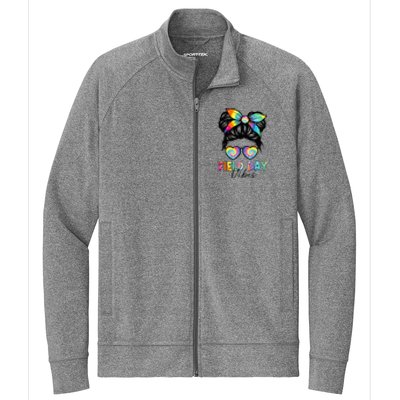 School Field Day Fun Tie Dye Field Day 2023 Stretch Full-Zip Cadet Jacket